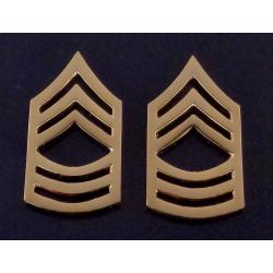 Master Sergeant MSGT Gold Collar Pins Chevrons