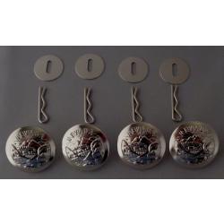 Nevada STATE SEAL Large Silver Uniform Buttons with washers and toggles