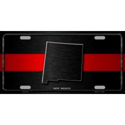 NEW MEXICO Thin Red Line Auto License Plate 6 X 12