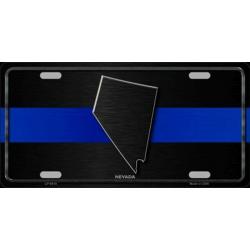 NEVADA Thin Blue Line Auto License Plate 6 X 12