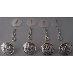 New York State Seal 4 Silver Uniform Buttons Small NY