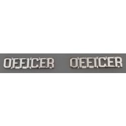 OFFICER 1/4" silver nickel finish collar pins