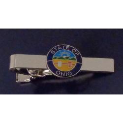 Ohio State Seal Silver Tie Bar OH 11/16" state seal