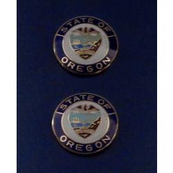 Oregon State Seal 15/16" GOLD collar pins