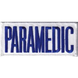PARAMEDIC 4 1/8" X 1 7/8" Royal Blue on White Front Panel Patch