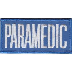 PARAMEDIC White on Reflective Blue Front Panel Patch 2X4.25
