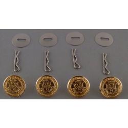 PITTSFIELD POLICE Set of 4 GOLD Uniform Buttons washers SMALL