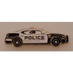 POLICE CAR cruiser Lapel Pin BLACK & WHITE Protect Serve 911