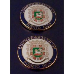 Puerto Rico COLLAR LAPEL PINS Gold commonwealth seal 15/16"