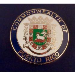 Puerto Rico 15/16" LAPEL PIN Gold commonwealth seal