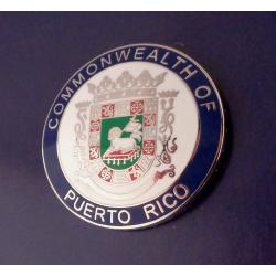 Puerto Rico 15/16" LAPEL PIN Silver commonwealth seal