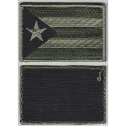 Puerto Rico BLACK on OD GREEN with Hook Fastener territorial flag