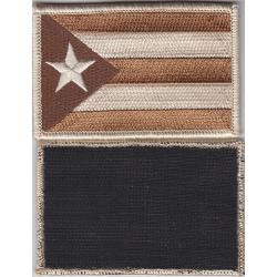 Puerto Rico DESERT TAN and BROWN with Hook Fastener territorial flag