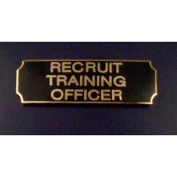 RECRUIT TRAINING OFFICER Gold on Black Award Bar