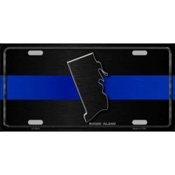 RHODE ISLAND Thin Blue Line Auto License Plate 6 X 12