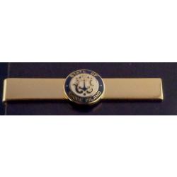 Rhode Island Polished Gold Tie Bar RI 1/2" state seal