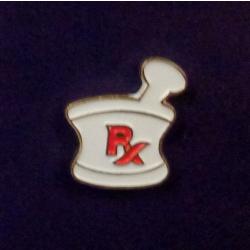 RX Pharmacist Pharmacy Lapel Pin MORTAR & PESTLE