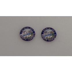 South Dakota SILVER Seal 15/16" COLLAR PINS