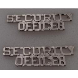 Security Officer 1/4" Polished Silver Collar Pins