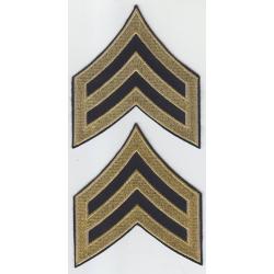 SGT Gold Mylar on Black Chevrons 4" wide