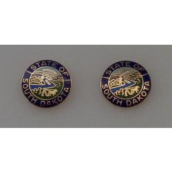South Dakota GOLD Seal 15/16" COLLAR PINS
