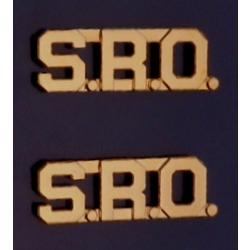 S.R.O. 3/8" polished GOLD collar pins pair