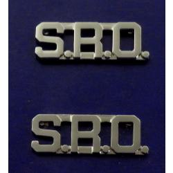 S.R.O. 3/8" silver nickel collar pins pair