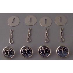 Star of Life EMS Silver Uniform Buttons Small
