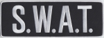 S.W.A.T. White on Black Back Panel Patch 11X4 SWAT