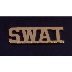 SWAT Gold 1/2" Lettering Uniform Collar Pin Rank Insignia