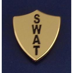 SWAT gold shield uniform pin