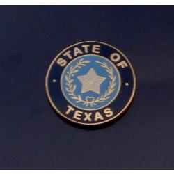 State of Texas 15/16" LAPEL PIN Blue and Gold state seal