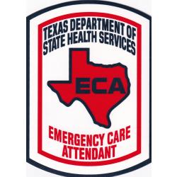 Texas ECA Emergency Care Attendant DECAL large
