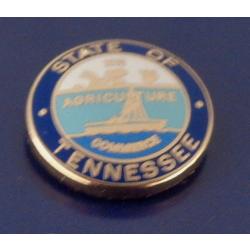 Tennessee State Seal Gold Tie Tack 1/2"