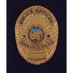 Torrance CA California Police Officer Mini Badge Lapel Pin NEW STYLE