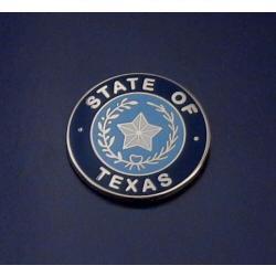 State of Texas 15/16" LAPEL PIN Blue and Silver state seal