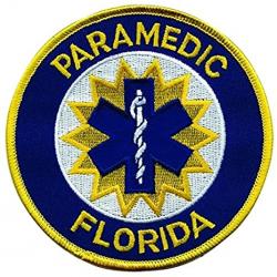 Florida Paramedic patch Medium Gold border version