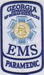 Georgia EMS PARAMEDIC patch GA Dept of Human Services