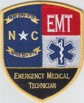North Carolina EMT Emergency Medical Technician NC new style patch