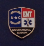 North Carolina EMT Emergency Medical Technician patch Lapel pin NC