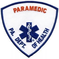 Pennsylvania PARAMEDIC patch PA Dept of Health