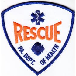 Pennsylvania RESCUE patch PA Dept of Health