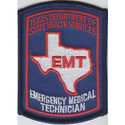 Texas TX Emergency Medical Technician mini hat patch