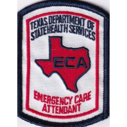 Texas EMERGENCY CARE ATTENDANT mini hat patch