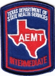 Texas TX AEMT INTERMEDIATE mini hat patch