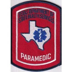 Texas PARAMEDIC Star of Life full color patch