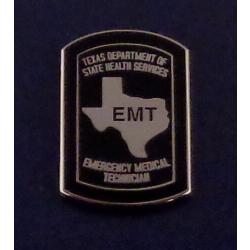 Texas TX State Health Service EMT Emergency Medical Technician lapel pin SUBDUED