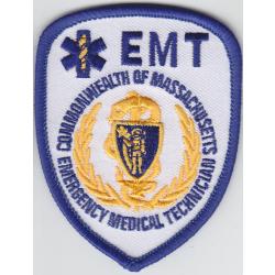 Massachusetts EMT mini hat patch Blue Version