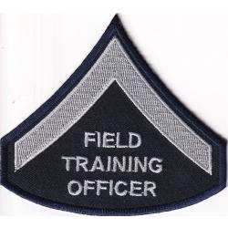 Field Training Officer Silver on Midnight Navy Chevrons 1 Pair