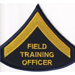 Field Training Officer Gold on Midnight Navy Chevrons 1 Pair